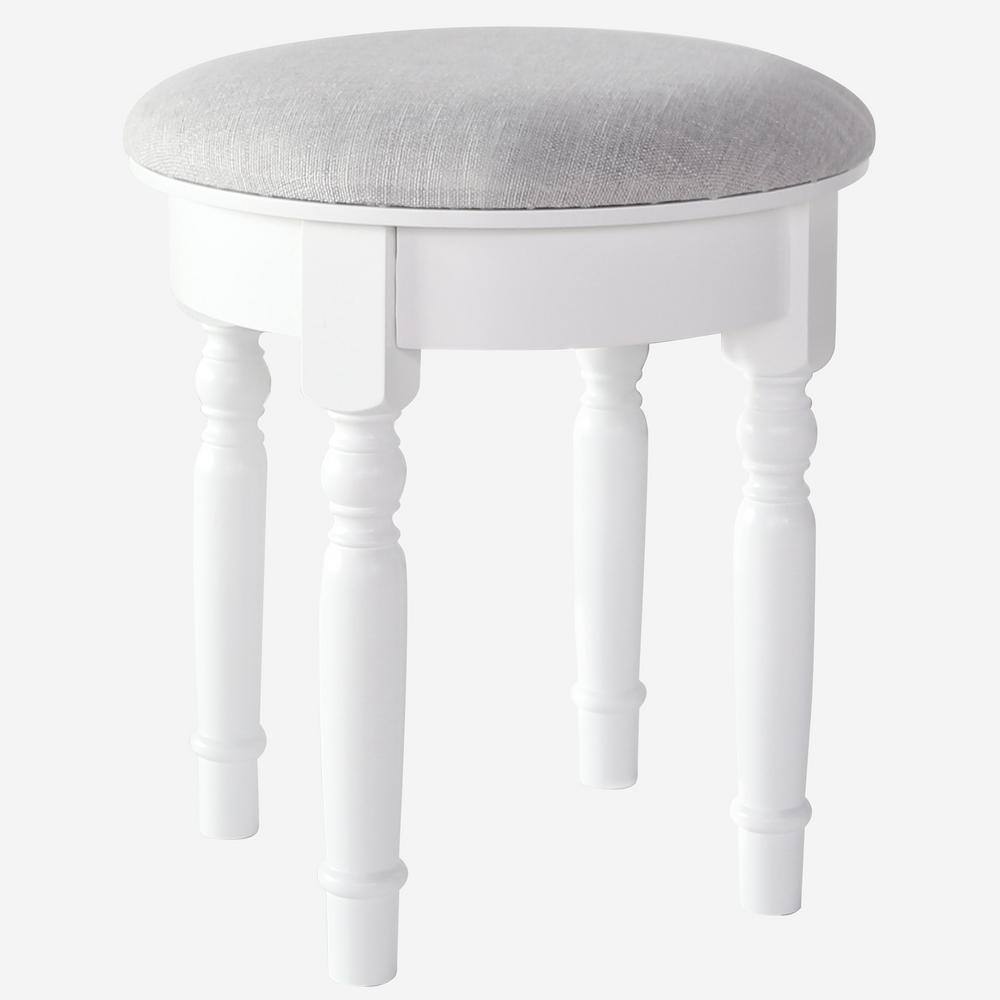 white dressing stool