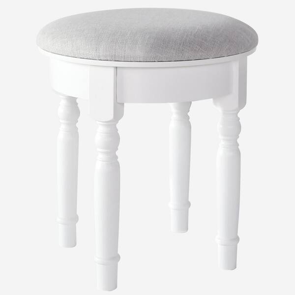 Upholstered Vs003, White Vanity Bench