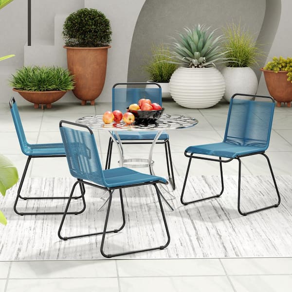 armless metal patio chairs
