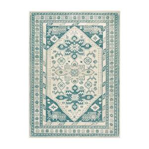 My Magic Carpet Saraz Blue/Off White Washable Rug 3 ft. x 5 ft. Area ...
