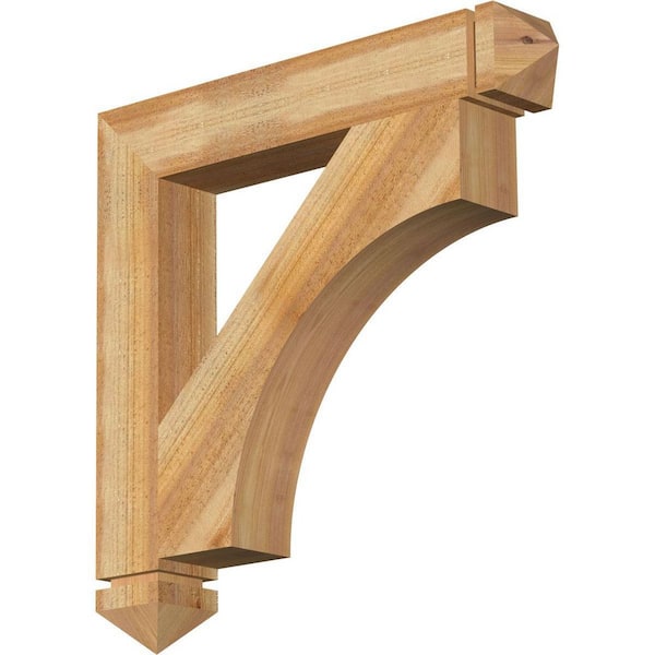 Ekena Millwork 4 in. x 26 in. x 26 in. Western Red Cedar Westlake Arts and Crafts Rough Sawn