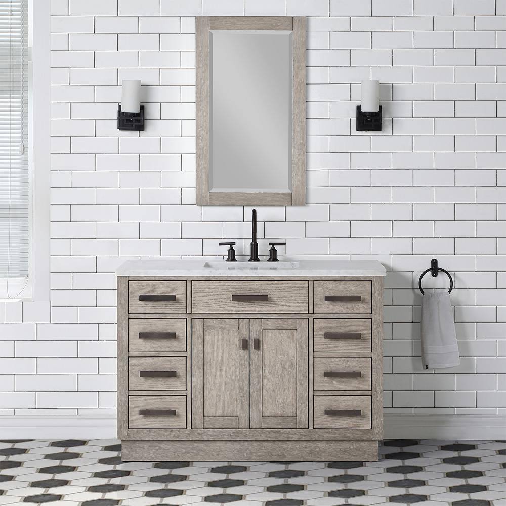 Chestnut 48" Rustic Oak Single Bathroom Vanity