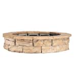44 in. Fossill Brown Round Fire Pit Kit