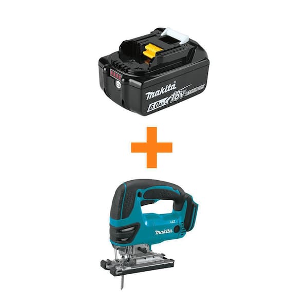 18-Volt LXT Lithium-Ion 6.0 Ah Battery with 18V LXT Lithium-Ion Cordless Jigsaw (Tool-Only)
