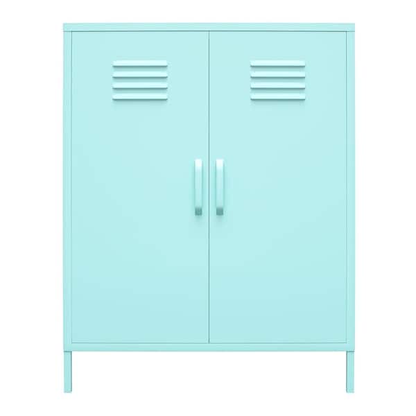 Novogratz Cache Mint 2-Door Metal Locker Storage Cabinet