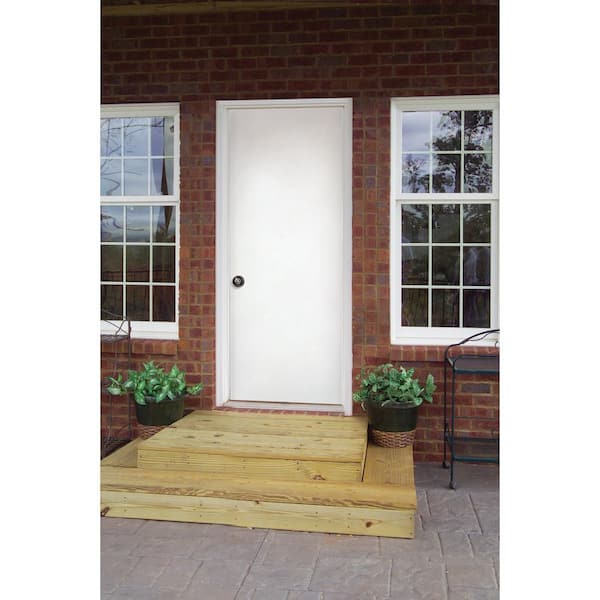 MMI DOOR 36 in. x 80 in. Right-Hand Inswing Flush Classic Primed