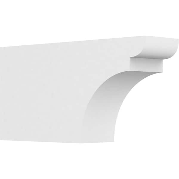 Ekena Millwork 4 in. x 8 in. x 16 in. Yorktown PVC Rafter Tail Brace