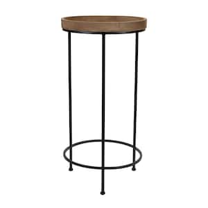 14.25 in. Brown Solid Wood End Table