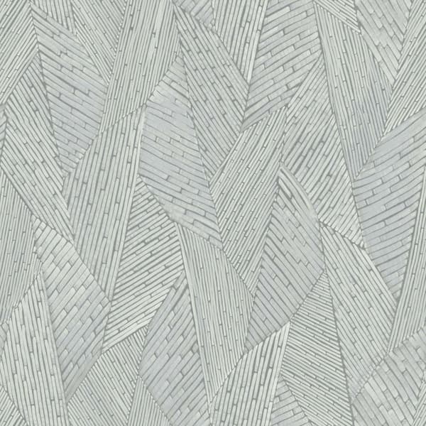 RoomMates 28.18 sq. ft. Grey Woven Reed Stitch Peel and Stick Wallpaper