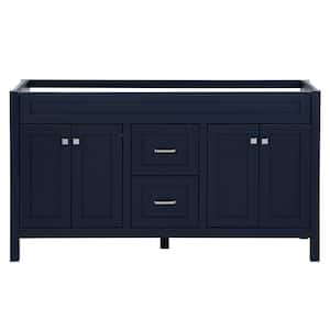Maywell 60 in. W x 19 in. D x 34 in. H Bath Vanity Cabinet without Top in Blue