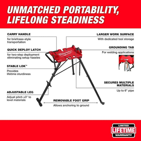 1/8 in. to 6 in. Portable Leveling Tripod Chain Vise Stand