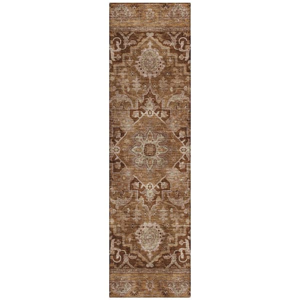 Addison Rugs Chantille Machine Washable Indoor/Outdoor Abstract ACN2165 Terracotta 2 ft. 3 in. x 7 ft. 6 in. Runner Rug