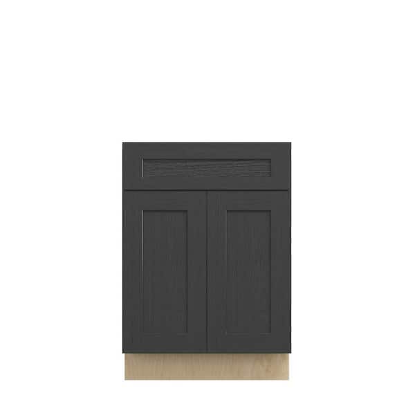 Jamestown Recessed 24 in. W x 34.5 in. H x 24 in. D in Espresso Plywood Assembled Base Cabinet