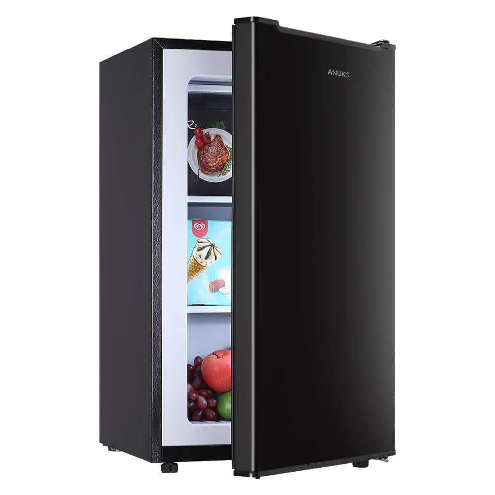 JEREMY CASS 2.8 cu ft Manual Defrost Upright Freezer in Black with R600a Refrigerant