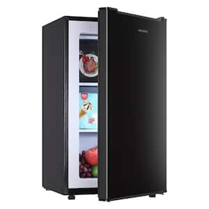 2.8 cu ft Manual Defrost Upright Freezer in Black with R600a Refrigerant