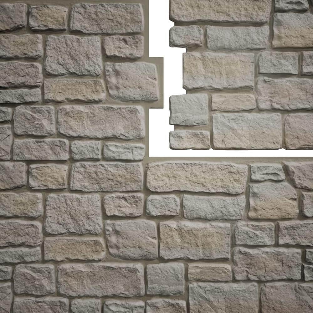 Harbor Mist Faux Stone Panel, 48"W x 23.75"H