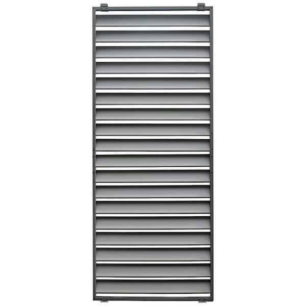 Outdoor Louvered Pergola Accessories Pergola Screens, Aluminum Louvered Pergola Screen in Gray