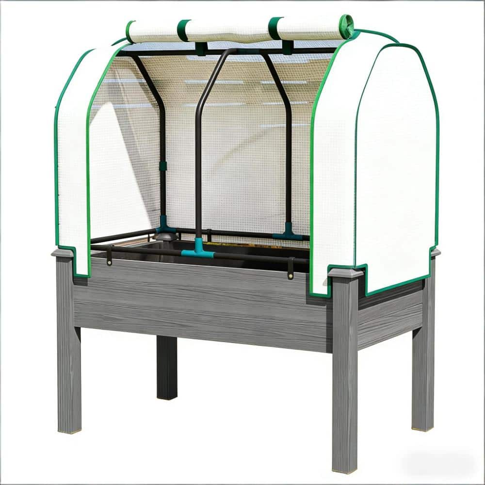 "35.4"" L x 21.7"" W x 46.9"" H Raised Garden Bed, Dark Gray" price history on PriceWatchPro
