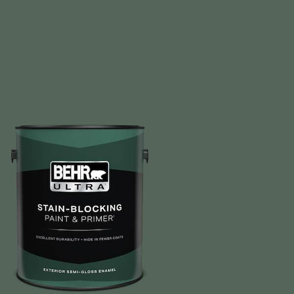 BEHR ULTRA 1 gal. #460F-6 Medieval Forest Semi-Gloss Enamel Exterior Paint & Primer