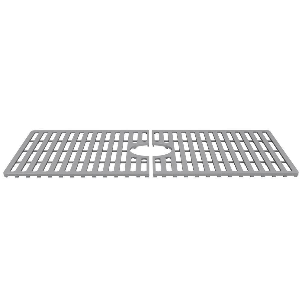 Gray Silicone Bottom Grid for Single Bowl Kitchen Sink