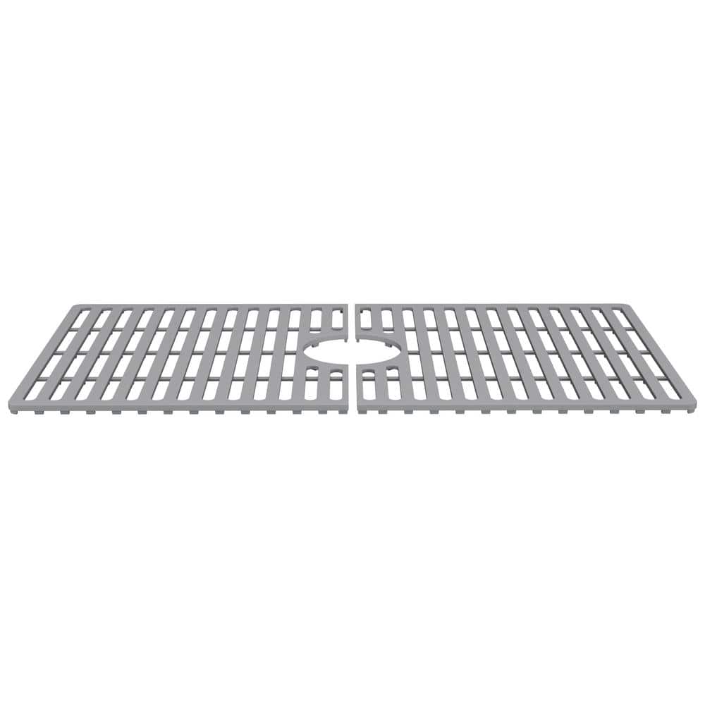 Gray Silicone Bottom Grid for Single Bowl Kitchen Sink