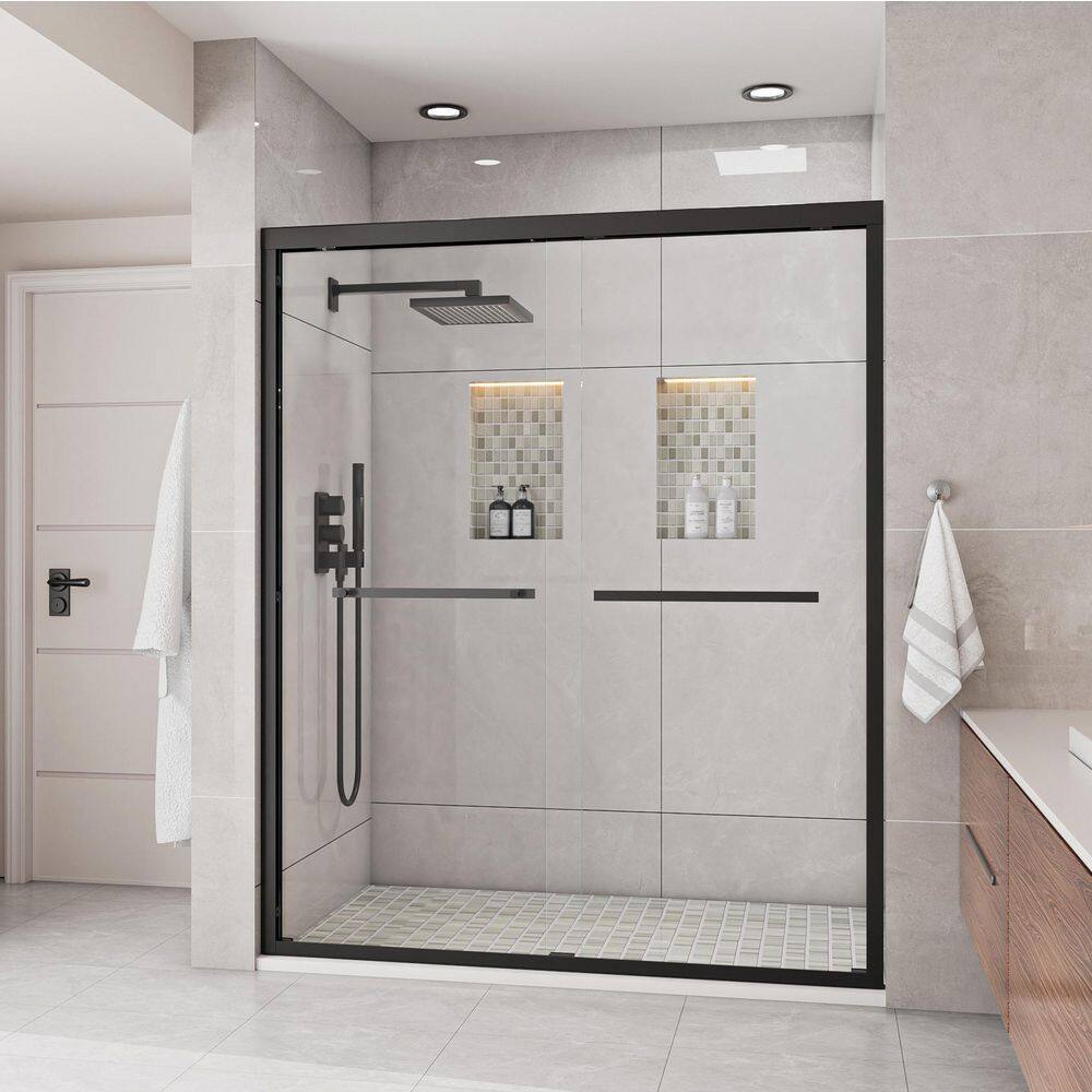 44 in. - 48 in. W x 76 in. H Double Sliding Framed Shower Door in Brushed Gold with 8mm Tinted Glass price history on PriceWatchPro