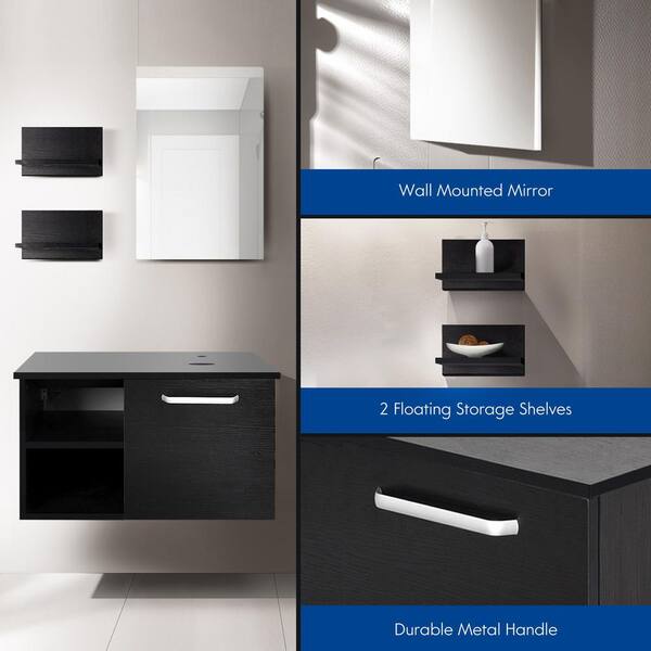 Puluomis 28 in. W x 18.5 in. D x 16 in. H Bath Vanity