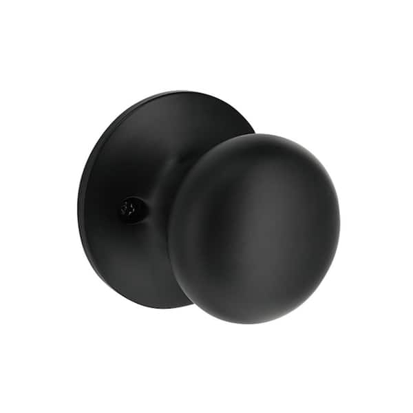 Defiant Round Matte Black Dummy Door Knob 32TFX940B - The Home Depot