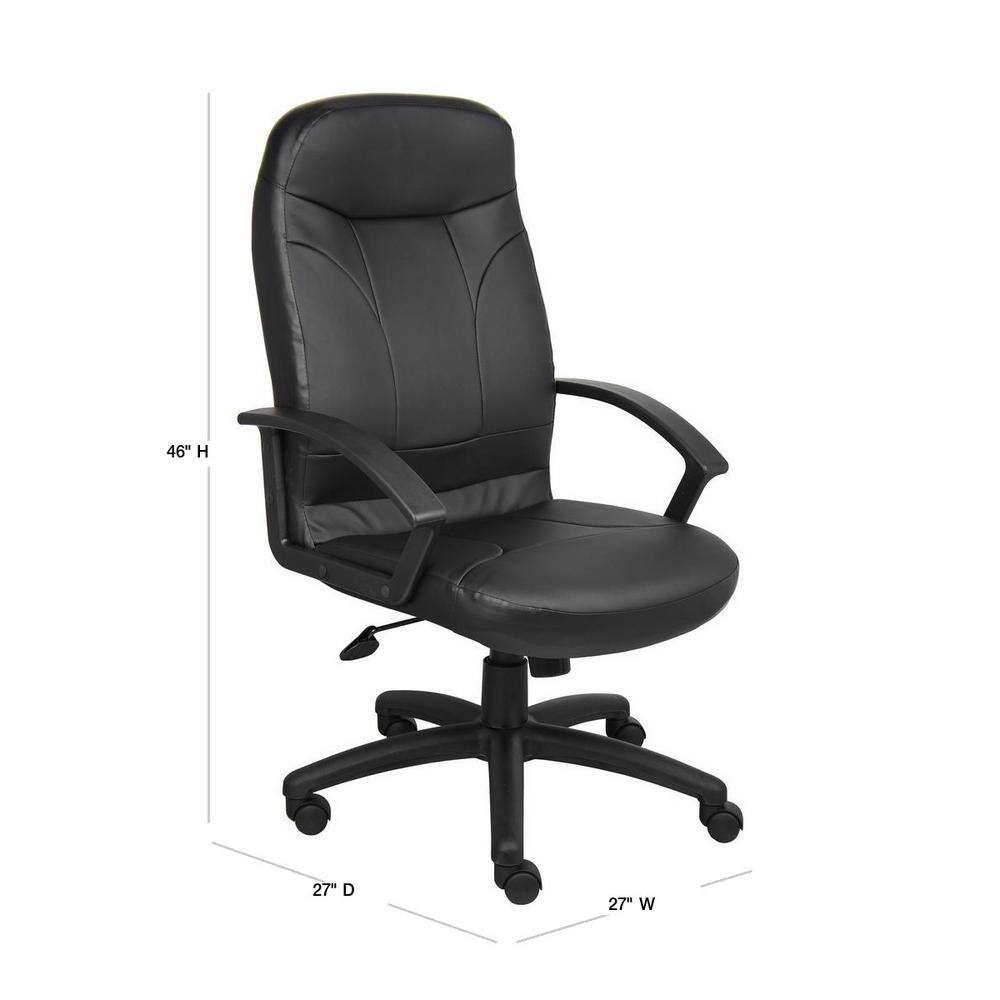 Black Leather High Back Executive Ergonomic Swivel Chair