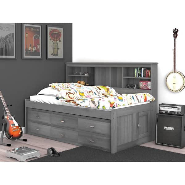 Gilbertson charcoal bookcase on sale daybed with drawers