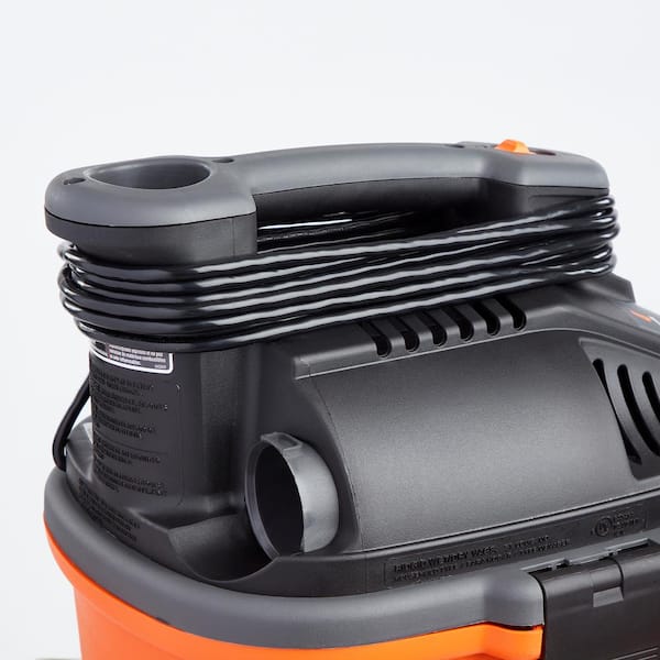 RIDGID - 4 Gal. 5.0-Peak HP Portable Wet/Dry Shop Vacuum with Filter, Dust Bag, Locking Hose and Car Nozzle