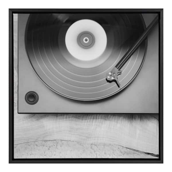 Kate and Laurel Sylvie "Vinyl Vibes" by Emiko and Mark Franzen of F2Images Framed Canvas Wall Art 24 in. x 24 in.