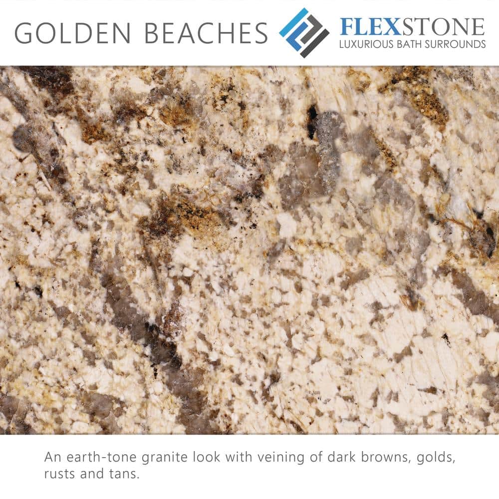Golden Beaches 60'' x 30'' Stone-Look Rectangular Shower Base