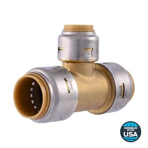 Max 3/4 in. x 3/4 in. x 1/2 in. Push-to-Connect Brass Reducing Tee Fitting