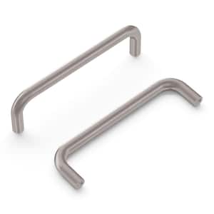 Wire Collection 4 in. (102 mm) Satin Nickel Cabinet Door and Drawer Pull