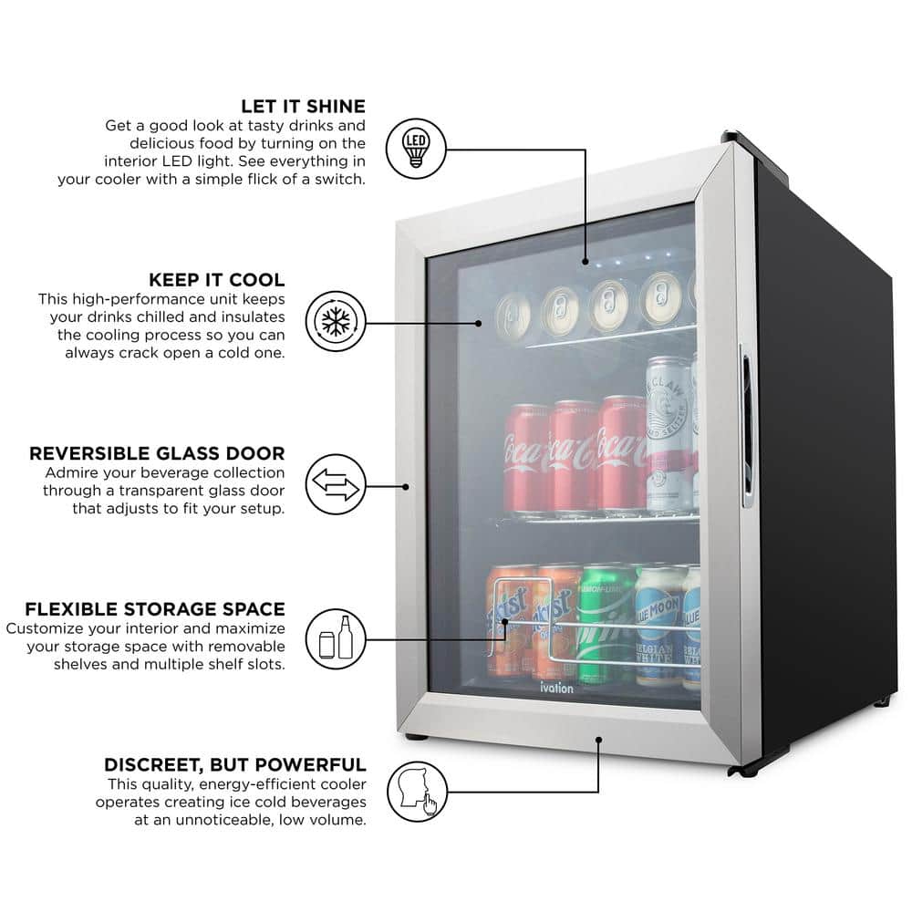 Compact Stainless Steel Smart Beverage Center for RV