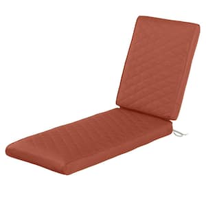 Montlake FadeSafe 72 in. L x 21 in. W x 3 in. Thick Spice Outdoor Quilted Chaise Lounge Cushion
