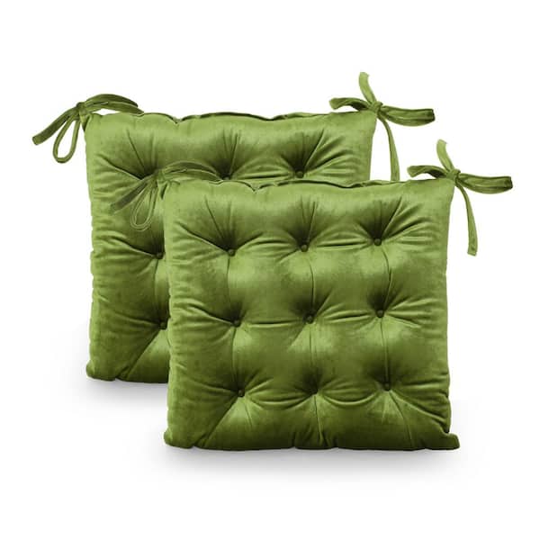 Noble House Foxhall Sage Tufted Dining Chair Pad (Set of 2)