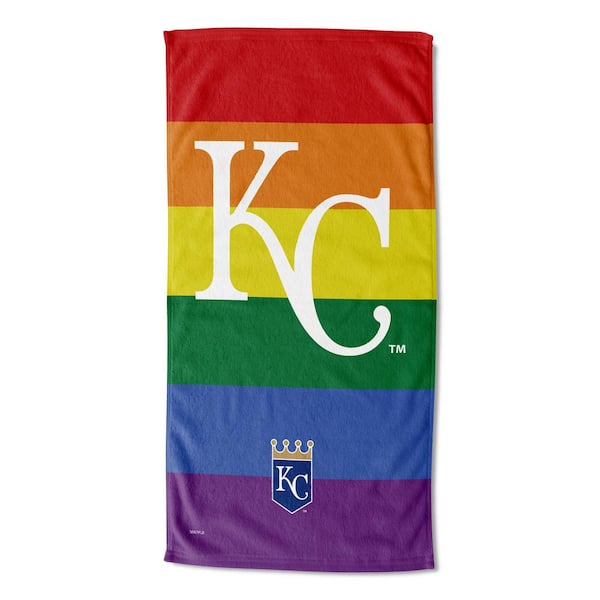 THE NORTHWEST GROUP MLB Multi-Color Royals Pride Series Printed Cotton/Polyester Blend Beach Towel