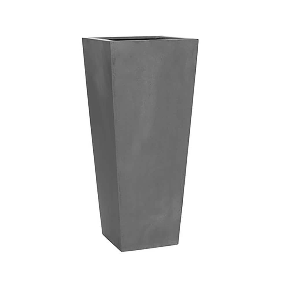 Vasesource 39 in. x 17 in. Grey Tapered Fibestone Square Planter/Pot ...