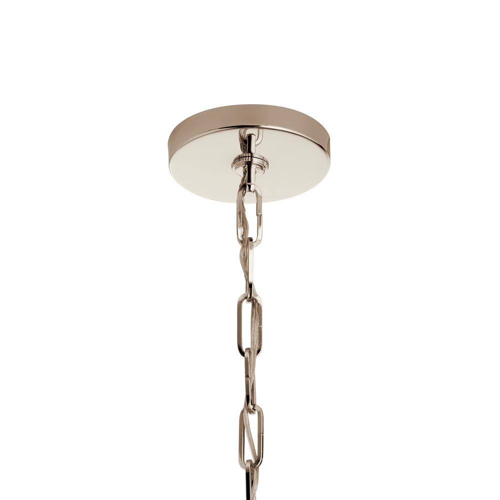 Elegant Polished Nickel 4-Light Open Cage Pendant