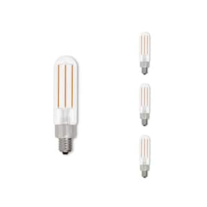 40-Watt Equivalent Warm White Light T6 (E12) Candelabra Screw Base Dimmable Clear LED Light Bulb (4 Pack)