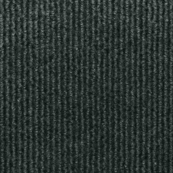 TrafficMaster Sisteron Black Ice Wide Wale Texture 18 in. x 18 in. Indoor/Outdoor Carpet Tile (10 Tiles/Case)