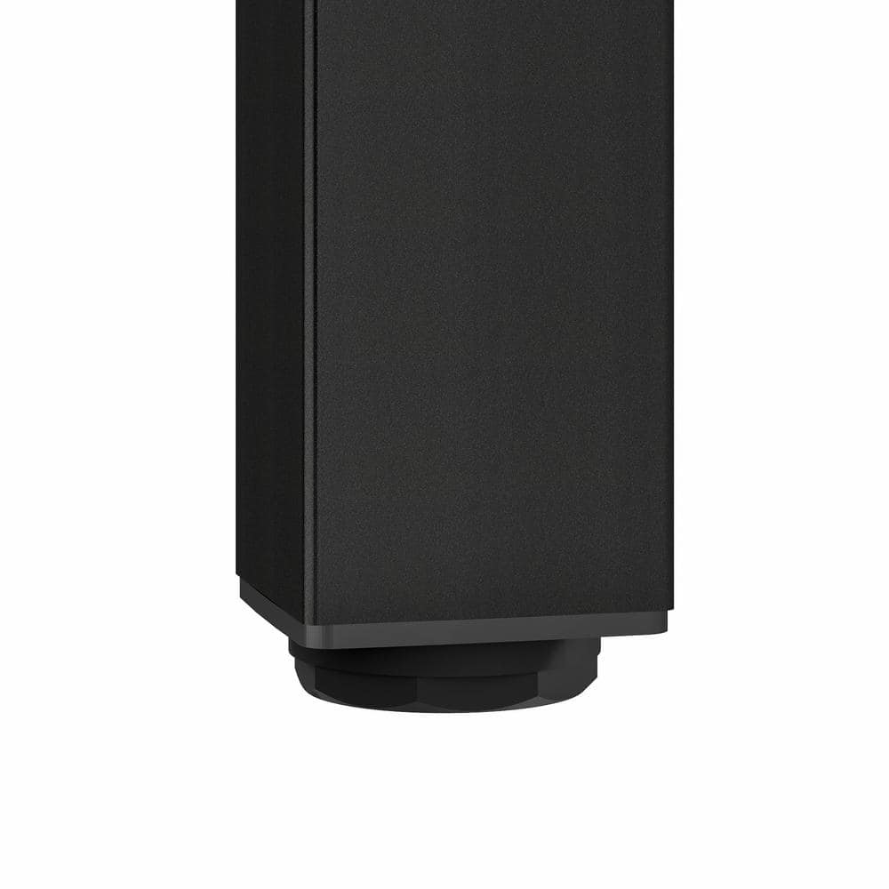 Matte Black Adjustable Height Square Metal Furniture Legs, Set of 4