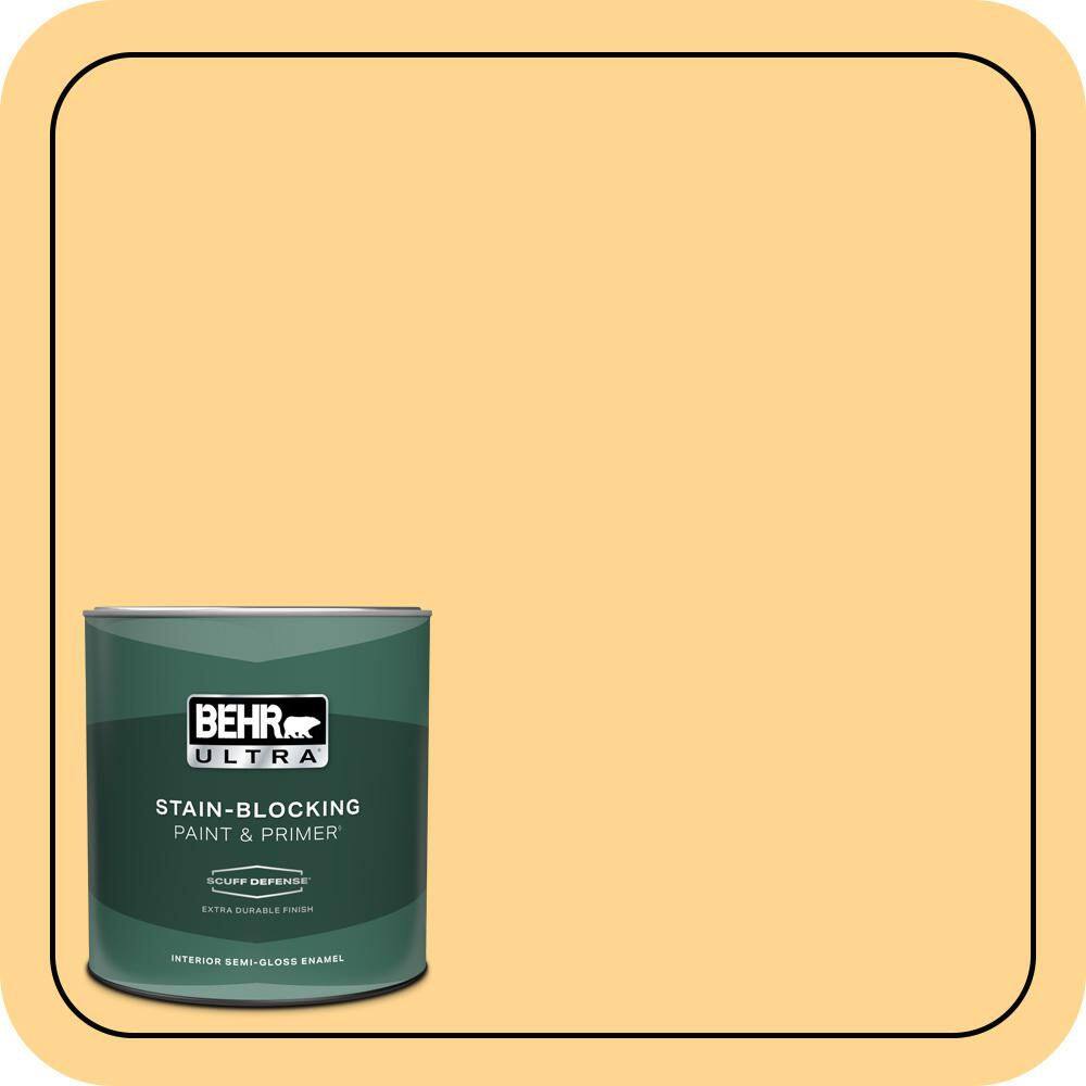 1 qt. #310B-4 Cornmeal Extra Durable Semi-Gloss Enamel Interior Paint & Primer product image for price tracking