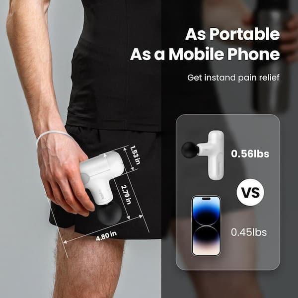 Aoibox Mini 5-Speed Silicone Handheld Body Massager with 4