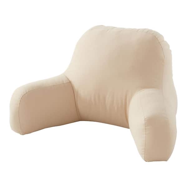 Greendale Home Fashions Cotton Duck Tan Solid 28 in. x 17 in. Bedrest Pillow