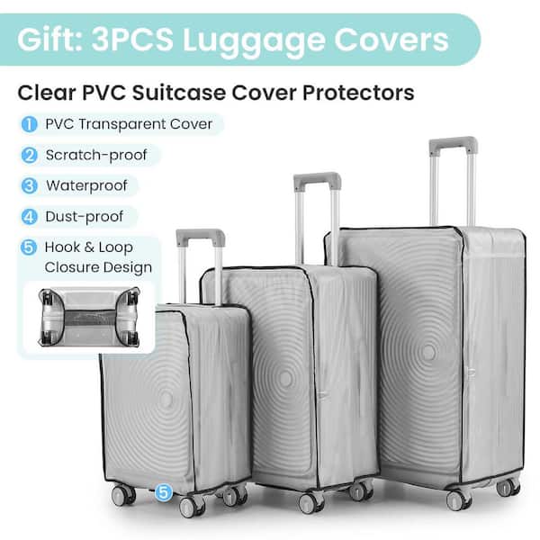 Luggage 3-Piece Sets(20/24/28), Expandable Carry On Luggage