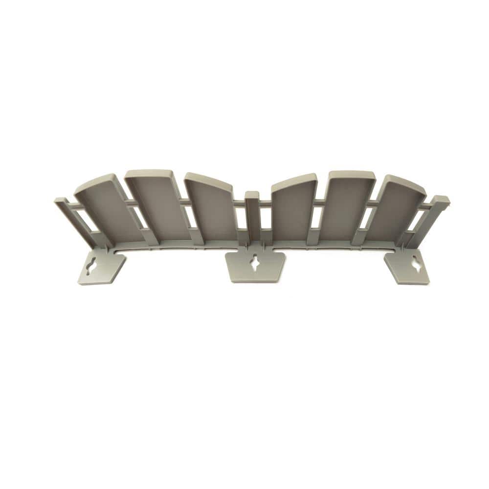 Gray 60 ft. No-Dig Plastic Adirondack Landscape Edging Kit
