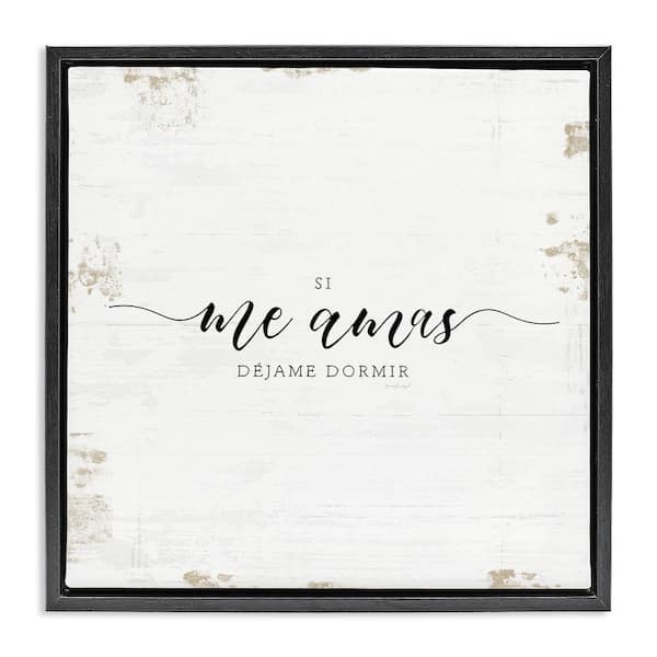 Let Me Sleep by Jennifer Pugh Black Floater Frame Typography Graphic Art Print 18 in. x 18 in.